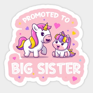 Promoted to big sister (on dark colors) Sticker